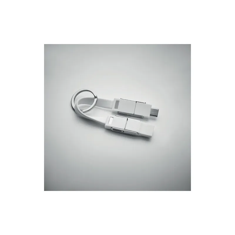 Porte-clés 4 en 1 Personnalisé avec Câble de Chargement - KEY C Matières : liège Couleurs : naturel cadeau collaborateur premium