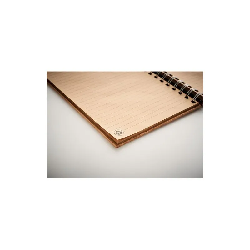 Carnet à spirale A5 écologique en bambou personnalisé - BRAM Matières : bambou impression haute définition