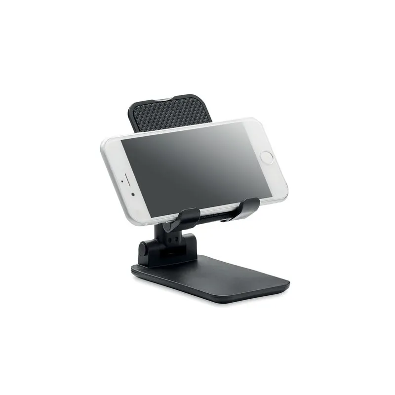 Support Téléphone Pliable en ABS Personnalisé FLOB Couleurs : argenté Matières : acier inoxydable recyclé personnalisable avec v