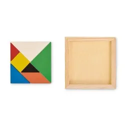 Puzzle Tangram en Bois Coloré - Jeu de Patience 2