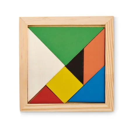Puzzle Tangram en Bois Coloré - Jeu de Patience