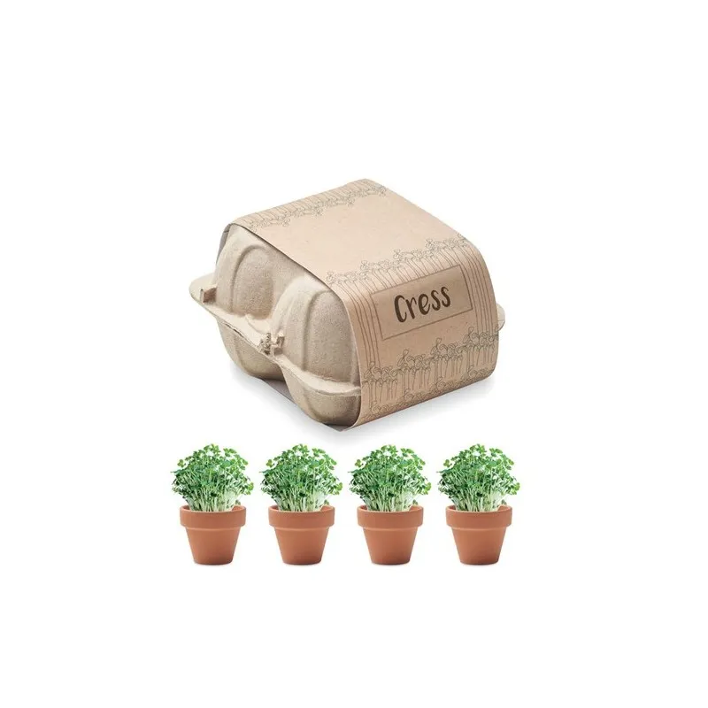 Kit de culture écologique et pratique personnalisé de cresson Couleurs : argenté Matières : acier inoxydable recyclé