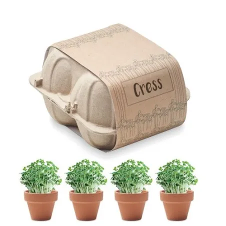 Kit de culture écologique et pratique personnalisé de cresson Couleurs : argenté Matières : acier inoxydable recyclé