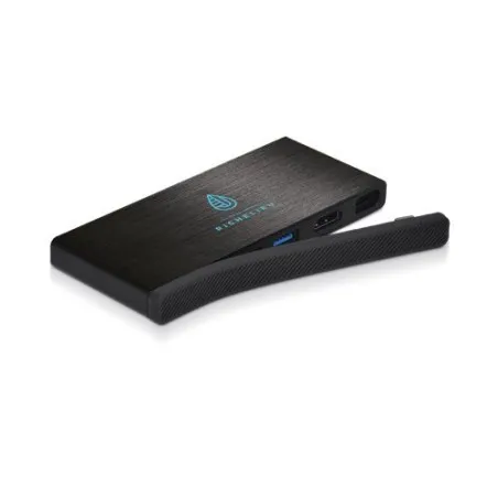 HUB Écologique Multiport HDMI, USB-C & USB-A - Accessoire High-Tech Pratique Couleurs : blanc Matières : polyester recyclé impre