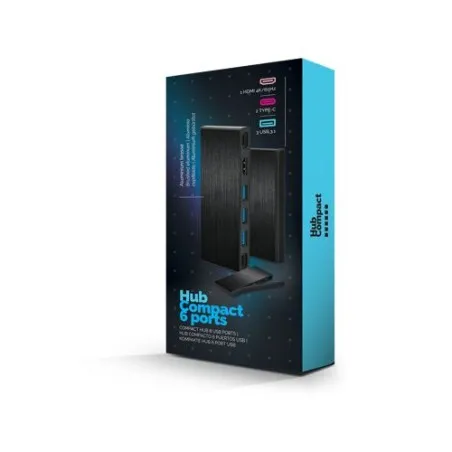 HUB Écologique Multiport HDMI, USB-C & USB-A - Accessoire High-Tech Pratique Couleurs : blanc Matières : polyester recyclé marqu