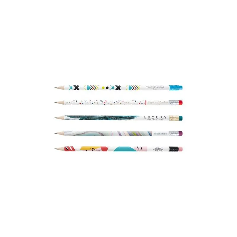 Crayon Bi-Couleurs Écologique 17,6 Pantone T - Personnalisable ECO ROND Couleurs : jaune Matières : polyester recyclé impression