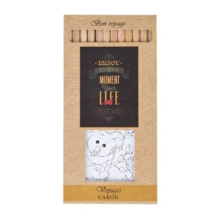 Kit Écologique de Coloriage avec 12 Crayons - Objets Publicitaires 8,7 Matières : acier Couleurs : olive cadeau collaborateur pr