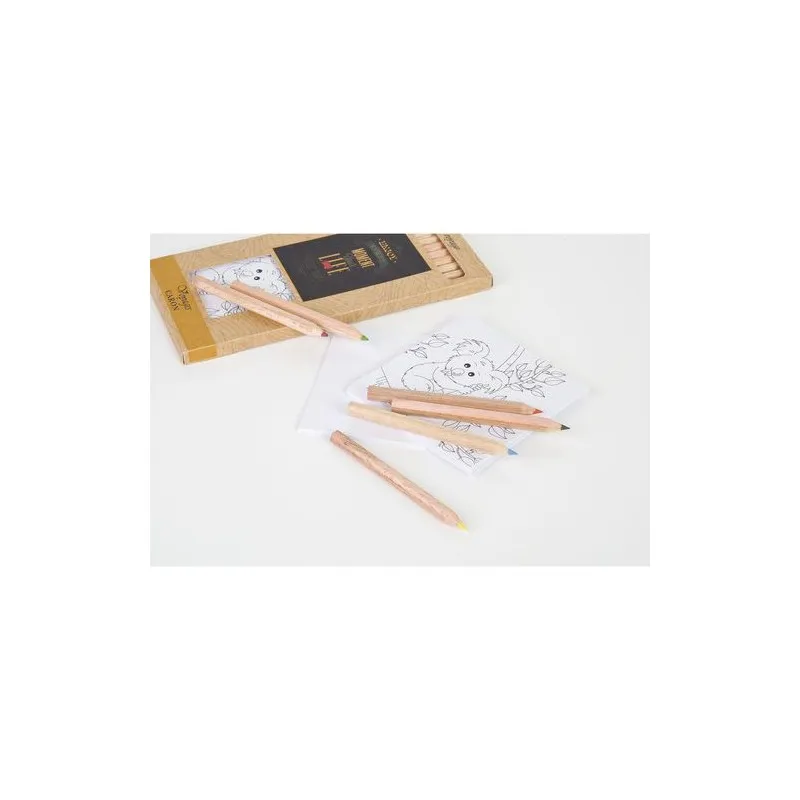 Kit Écologique de Coloriage avec 12 Crayons - Objets Publicitaires 8,7 Matières : acier Couleurs : olive goodies entreprise desi