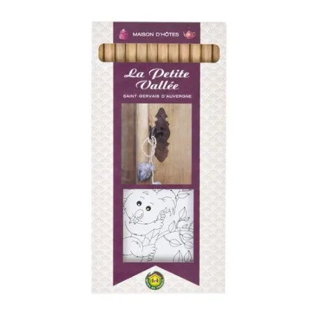 Kit Écologique de Coloriage avec 12 Crayons - Objets Publicitaires 8,7 Matières : acier Couleurs : olive cadeau client original