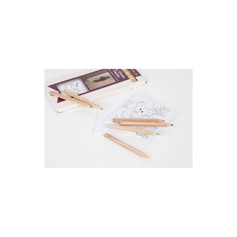 Kit Écologique de Coloriage avec 12 Crayons - Objets Publicitaires 8,7 Matières : acier Couleurs : olive cadeau entreprise pas c