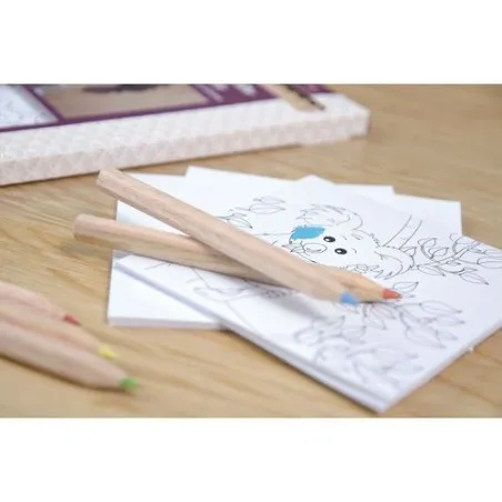 Kit Écologique de Coloriage avec 12 Crayons - Objets Publicitaires 8,7 Matières : acier Couleurs : olive marquage laser ultra pr