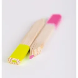 Sachet de 4 Surligneurs Personnalisés NAT 17,6 Matières : bambou 2