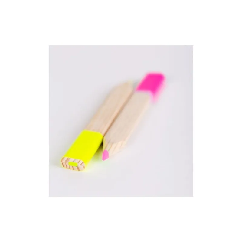 Sachet de 4 Surligneurs Personnalisés NAT 17,6 Matières : bambou marquage laser ultra précis