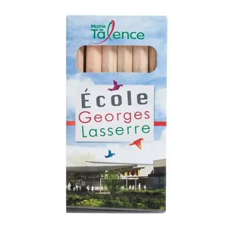 Étui Écologique Personnalisable pour 6 Crayons Aquarellables 8,7 - Crayons COUL Matières : polyester Couleurs : bleu impression 