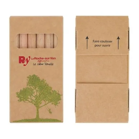 Étui Écologique Personnalisable pour 6 Crayons Aquarellables 8,7 - Crayons COUL Matières : polyester Couleurs : bleu objet promo