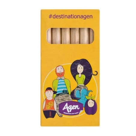 Étui Écologique Personnalisable pour 6 Crayons Aquarellables 8,7 - Crayons COUL Matières : polyester Couleurs : bleu goodies per