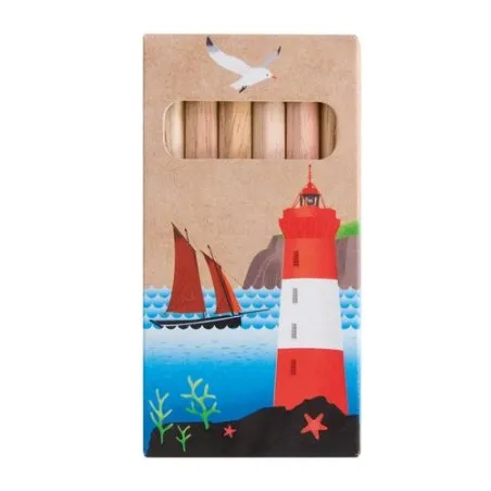 Étui Écologique Personnalisable pour 6 Crayons Aquarellables 8,7 - Crayons COUL Matières : polyester Couleurs : bleu goodies ent