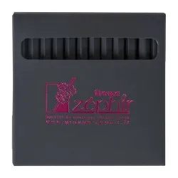 Étui noir personnalisé pour 12 crayons couleur - Cadeau d'entreprise Matières : plastique Couleurs : turquoise