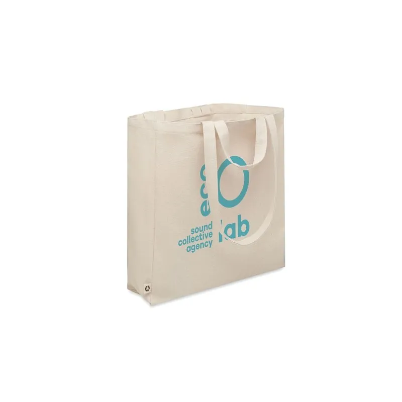 Sac shopping écologique en coton recyclé - GAVE Matières : PVC Couleurs : bleu goodies publicitaire événementiel