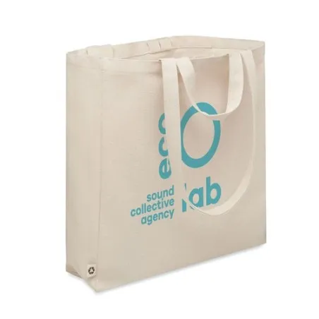Sac shopping écologique en coton recyclé - GAVE Matières : PVC Couleurs : bleu goodies publicitaire événementiel