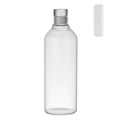 Bouteille Pratique en Borosilicate 1L Personnalisée LARGE LOU Couleurs : blanc