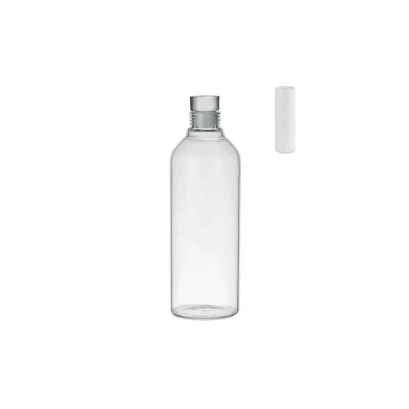 Bouteille Pratique en Borosilicate 1L Personnalisée LARGE LOU Couleurs : blanc