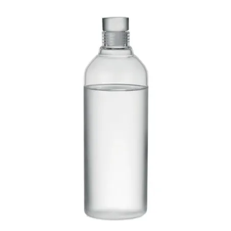 Bouteille Pratique en Borosilicate 1L Personnalisée LARGE LOU Couleurs : blanc personnalisable avec votre logo