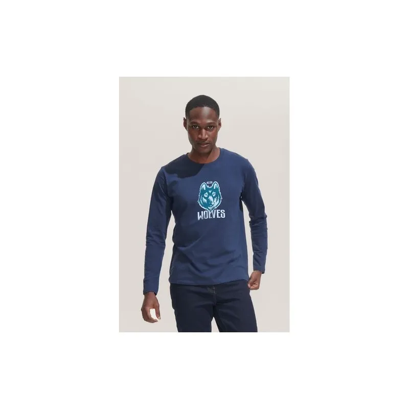 Tee-shirt Homme Personnalisé 100% Coton 190g - IMPERIAL MEN LSL Matières : aluminium Couleurs : noir accessoire événementiel uni