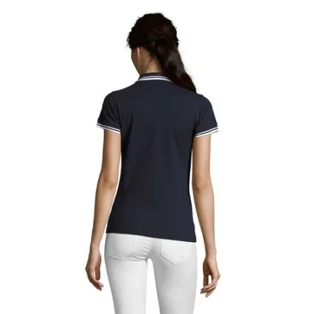 Polo Femme Personnalisé 200g 100% Coton - Pasadena Matières : polyester Couleurs : blanc objet promo petit budget