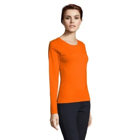 T-shirt Femme Personnalisé Élégant et Confortable - IMPERIAL LSL Matières : bois Couleurs : naturel cadeau affaires élégant