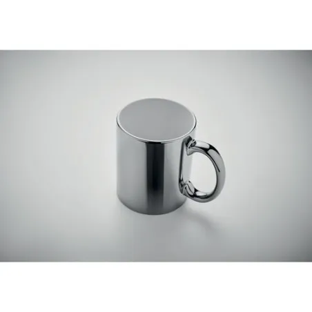 Tasse métalisée en céramique, cadeau d'entreprise HOLLY Matières : carton Couleurs : blanc cadeau collaborateur premium