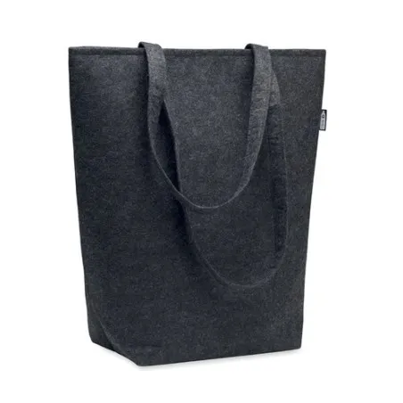 Sac Shopping Écologique en Feutre RPET Personnalisé NATA Couleurs : bleu foncé personnalisable avec votre logo