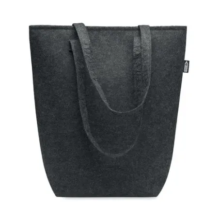 Sac Shopping Écologique en Feutre RPET Personnalisé NATA Couleurs : bleu foncé cadeau collaborateur premium