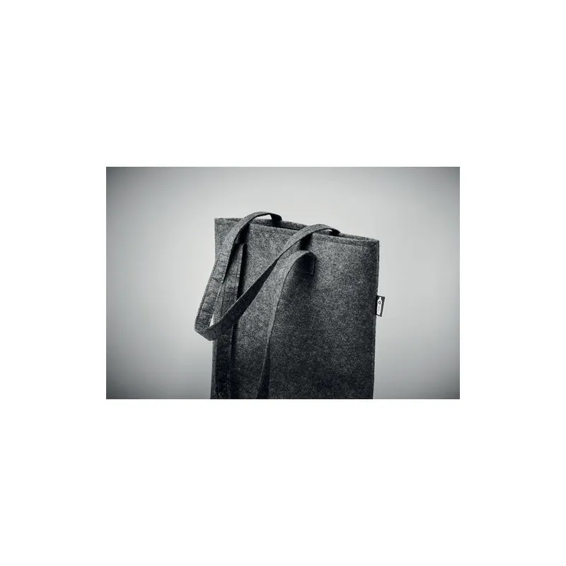 Sac Shopping Écologique en Feutre RPET Personnalisé NATA Couleurs : bleu foncé marquage couleur éclatante