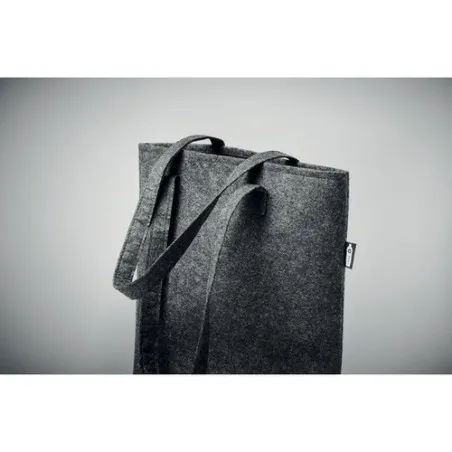 Sac Shopping Écologique en Feutre RPET Personnalisé NATA Couleurs : bleu foncé marquage couleur éclatante