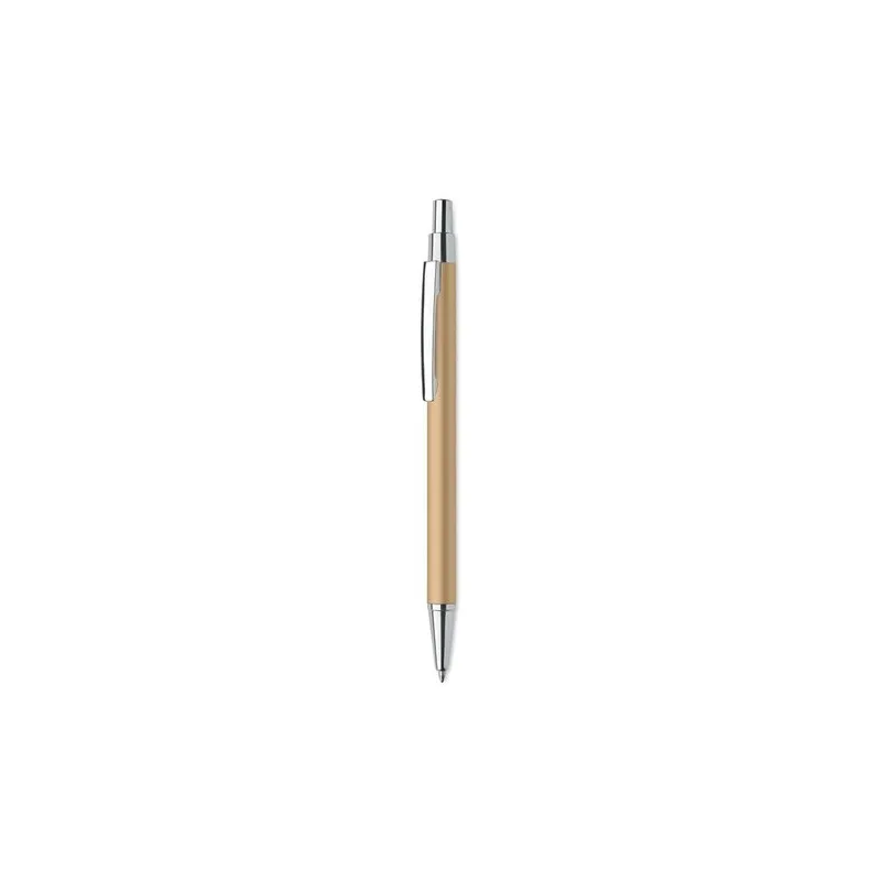 Stylo bille écologique en aluminium recyclé personnalisé DANA Matières : carton Couleurs : blanc impression haute définition