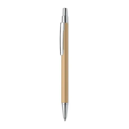 Stylo bille écologique en aluminium recyclé personnalisé DANA Matières : carton Couleurs : blanc impression haute définition