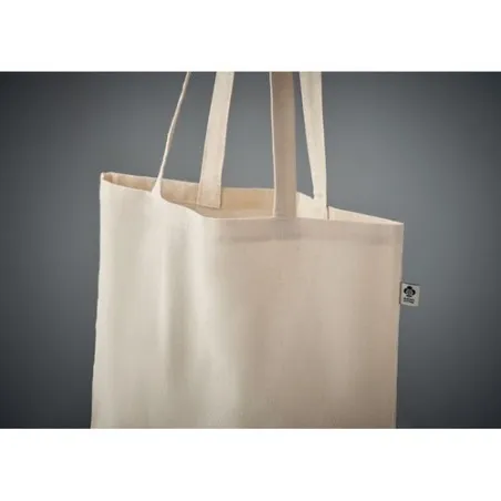 Sac Shopping Écologique en Coton Biologique Personnalisé NUORO Matières : métal Couleurs : bleu goodies publicitaire événementie