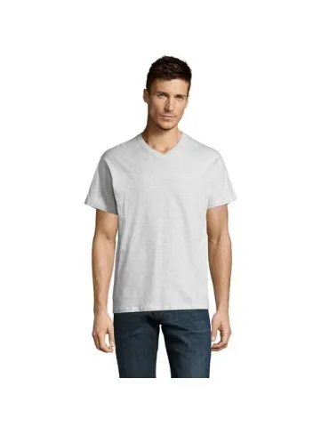 T-shirt Col V Personnalisable Écologique 150 | SOL'S VICTORY Matières : coton Taille textile : M Couleurs : gris souris goodies 