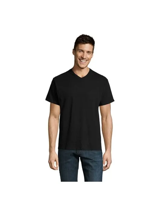 T-shirt Col V Personnalisable Écologique 150 | SOL'S VICTORY Matières : coton Taille textile : L Couleurs : bleu royal cadeau cl