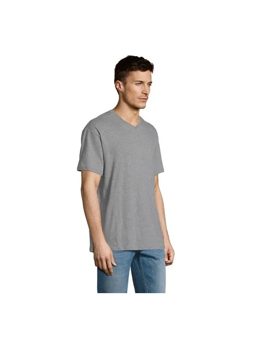 T-shirt Col V Personnalisable Écologique 150 | SOL'S VICTORY Matières : coton Taille textile : M Couleurs : bleu royal cadeau co