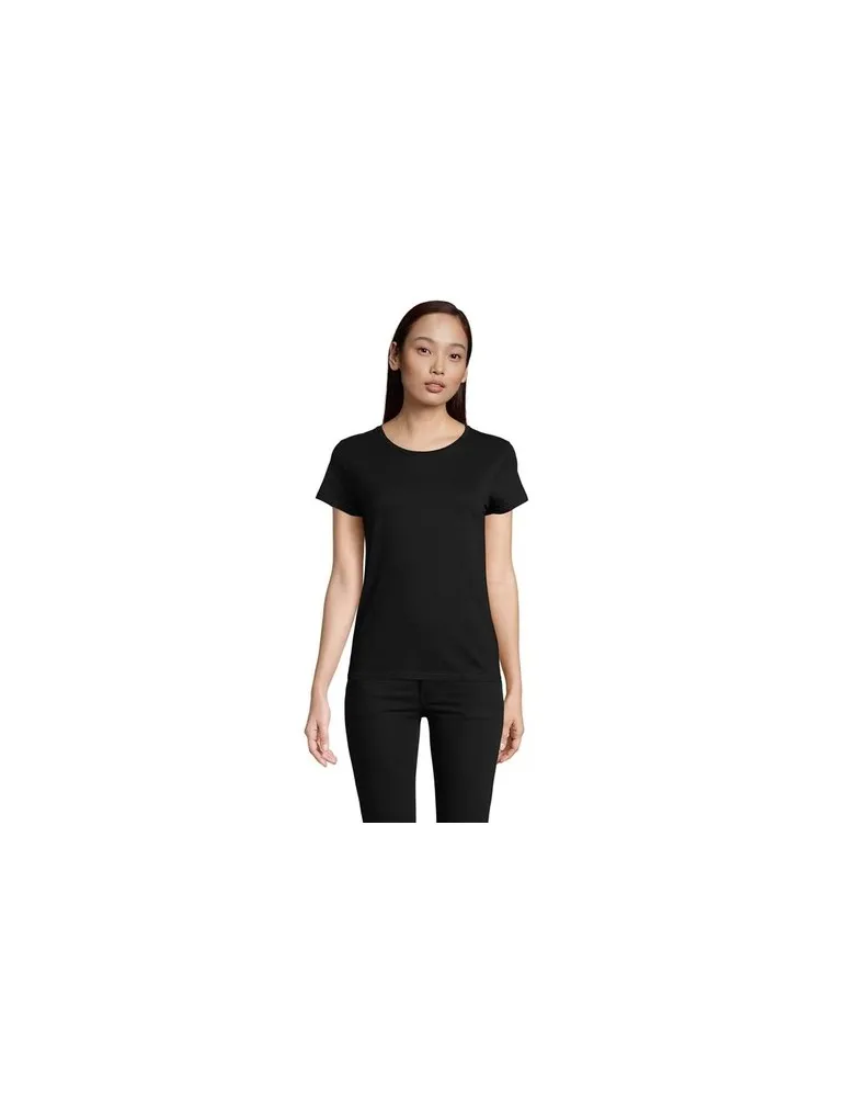 T-shirt Femme Écologique Personnalisé 175g en 100% Coton Bio - PIONEER WOMEN Matières : coton Taille textile : M Couleurs : gris