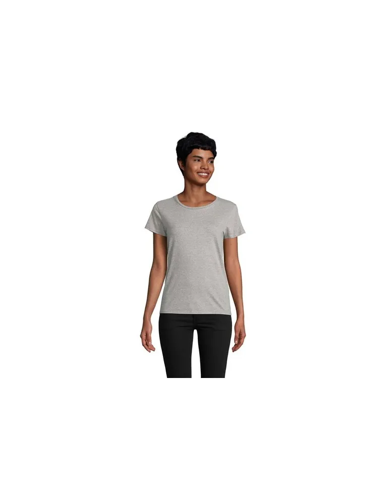 T-shirt Femme Écologique Personnalisé 175g en 100% Coton Bio - PIONEER WOMEN Matières : coton Taille textile : M Couleurs : bleu
