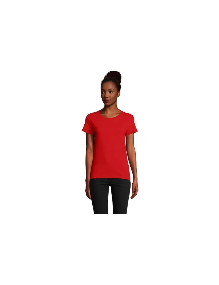 T-shirt Femme Écologique Personnalisé 175g en 100% Coton Bio - PIONEER WOMEN Matières : coton Taille textile : S Couleurs : bleu