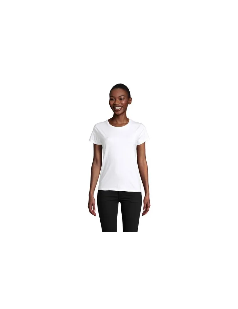 T-shirt Femme Écologique Personnalisé 175g en 100% Coton Bio - PIONEER WOMEN Matières : coton Taille textile : L Couleurs : roug