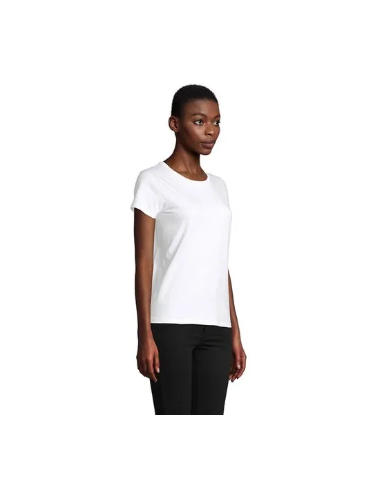T-shirt Femme Écologique Personnalisé 175g en 100% Coton Bio - PIONEER WOMEN Matières : coton Taille textile : XS Couleurs : rou