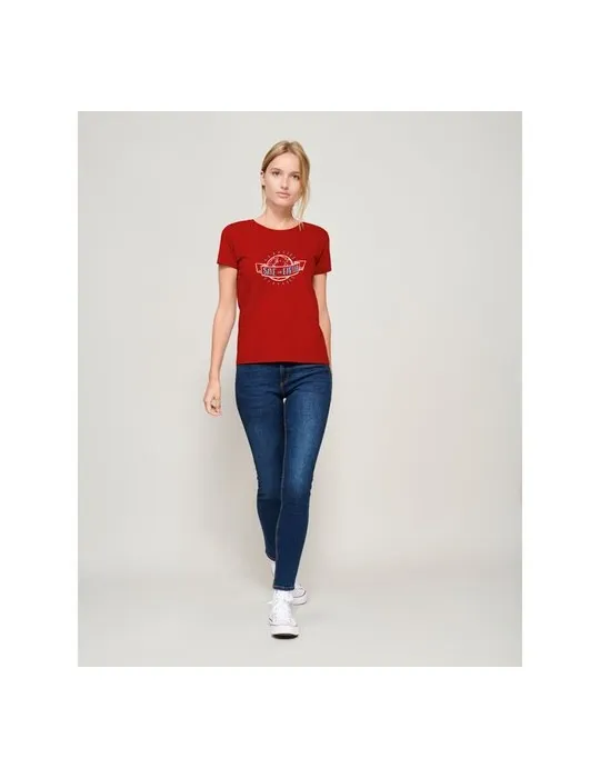 T-shirt Femme Écologique Personnalisé 175g en 100% Coton Bio - PIONEER WOMEN Matières : coton Taille textile : L Couleurs : bleu