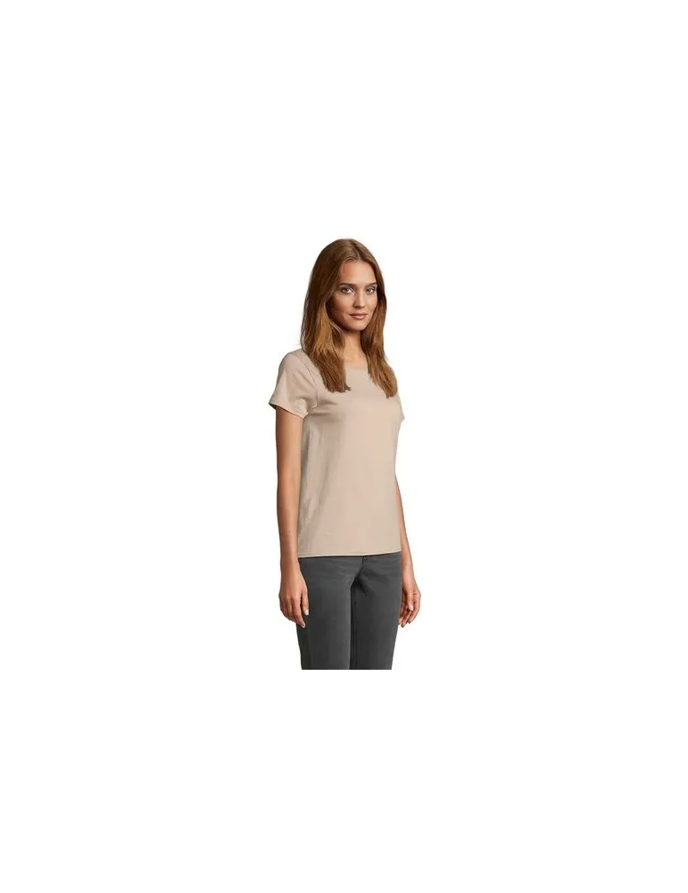 T-shirt Femme Écologique Personnalisé 175g en 100% Coton Bio - PIONEER WOMEN Matières : coton Taille textile : S Couleurs : blan