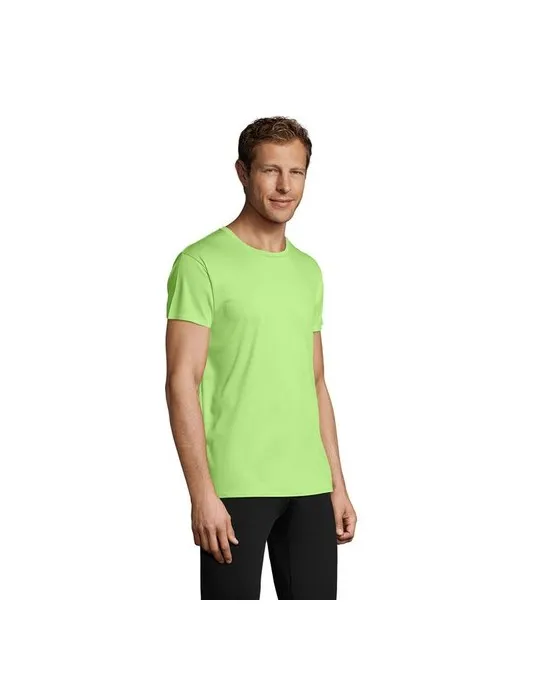 T-shirt Personnalisé 130g SPRINT UNI Matières : coton biologique Taille textile : L Couleurs : rouge objet promotionnel éco-resp