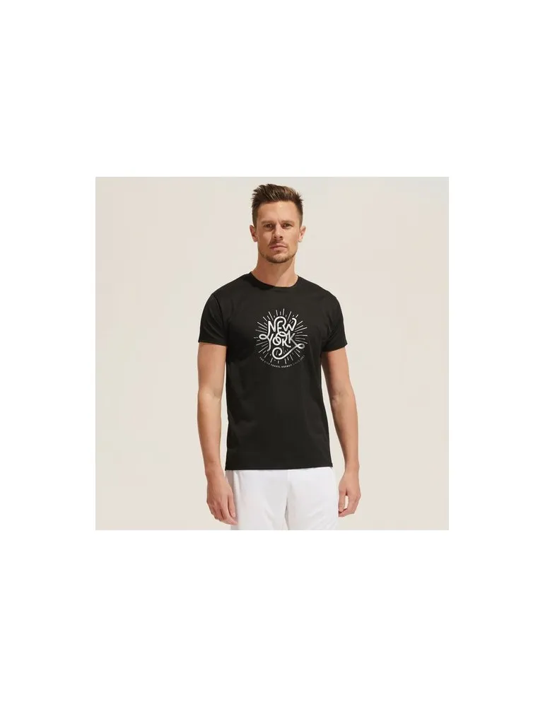 T-shirt Personnalisé 130g SPRINT UNI Matières : coton biologique Taille textile : L Couleurs : blanc marquage laser ultra précis